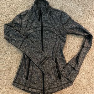 Lulu lemon gray zip up! Perfect condition! Size 2